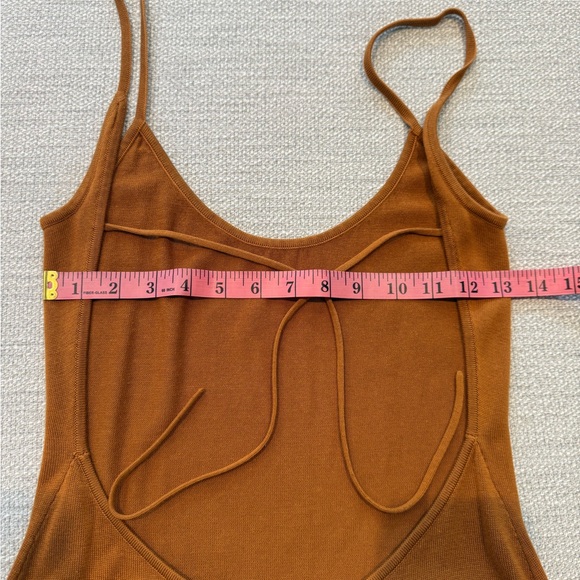 Weekend Stories Midi Slip Dress in Warm Orange Rust size Small - Picture 10 of 11